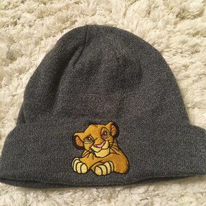 Simba Lion King Embroidered Grey Beanie